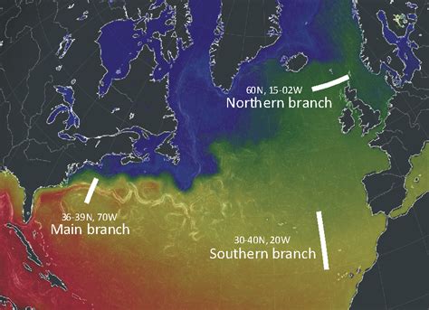 North Atlantic Ocean Depth Map