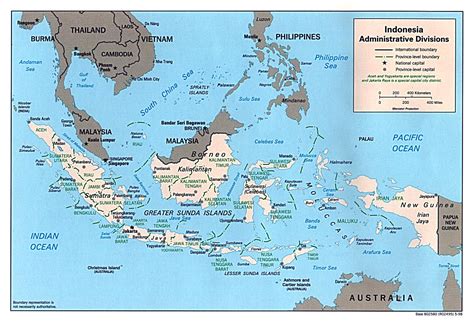 Large administrative divisions map of Indonesia with major cities ...