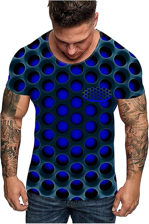 3D T Shirts for Men,Unisex 3D Printed Summer Casual Short Sleeve T Shirts Graphic Tees Summer ...