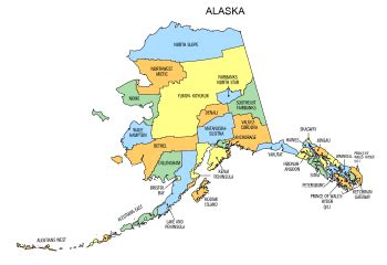 Alaska – Map Outline, Printable State, Shape, Stencil, Pattern – DIY Projects, Patterns ...