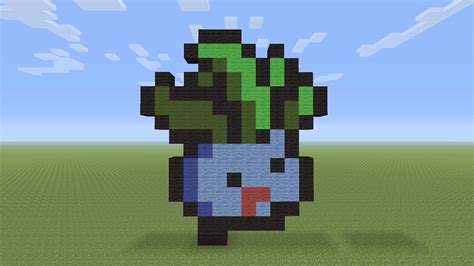 Minecraft Pixel Art - Oddish Pokémon #043 - YouTube