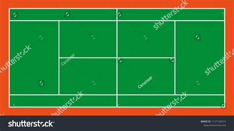 Tennis Court Vector Illustration Stock Vector (Royalty Free) 1157109514 ...