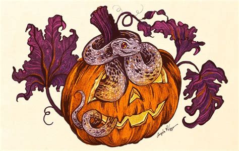 Snake Pumpkin by AngelaRizza.deviantart.com on @DeviantArt | Fauna art, Deviantart, Snake