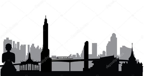 Bangkok skyline Stock Vector Image by ©compuinfoto #8455535