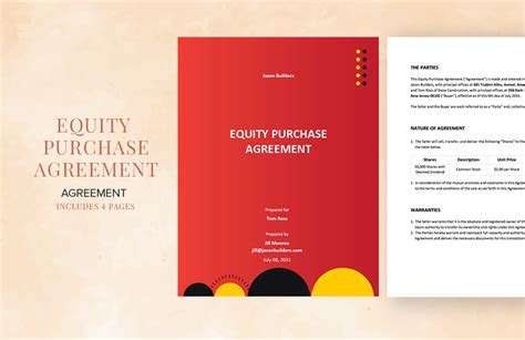 Equity Buyout Agreement Template