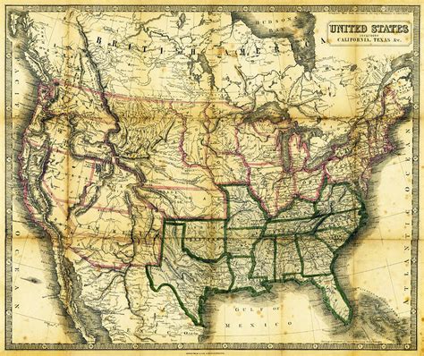 1861 United States Map Photograph by Daniel Hagerman