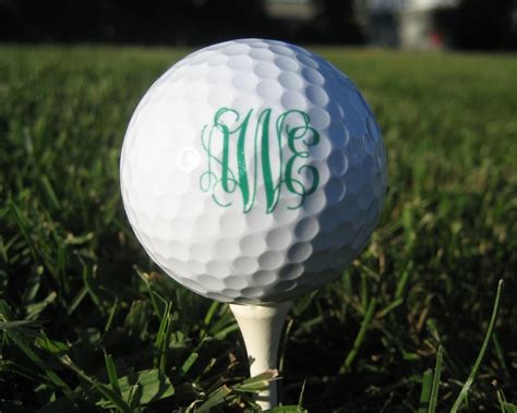 Monogram Personalized Golf Balls SET OF 6 Custom Golf