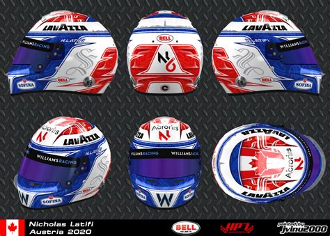 3D Racing Helmets — Nicholas Latifi helmet 2020 (Austria) DOWNLOAD