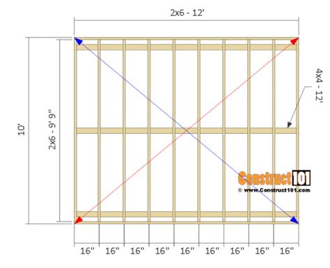 10x12 Barn Shed Plans - Construct101