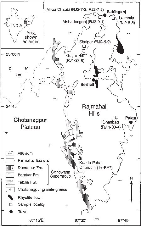 Location map of the Rajmahal Hills, Jharkhand state, eastern India... | Download Scientific Diagram