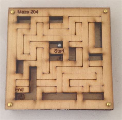 Wooden Maze Hidden Path Style 3 Inch Sq - Etsy