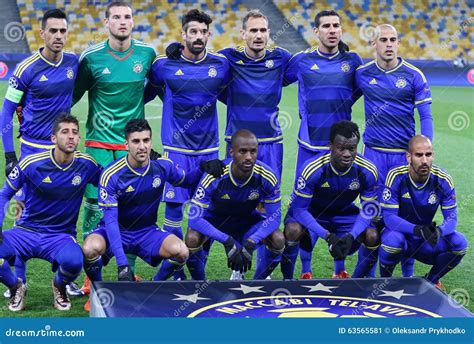 Maccabi Tel-Aviv Players Pose for a Group Photo Editorial Photo - Image ...