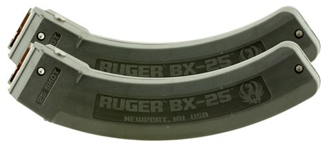 Ruger, BX-25 Magazine, 22LR, 25Rd, Black, 10/22, Value 2-Pack - City Arsenal