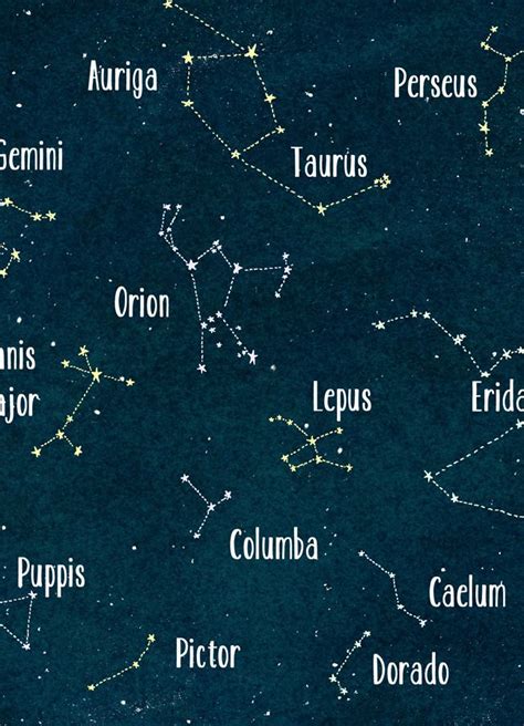 Autumn and Winter Constellation Map Detail by Joy Laforme | Constellations, Stargazing, Space ...