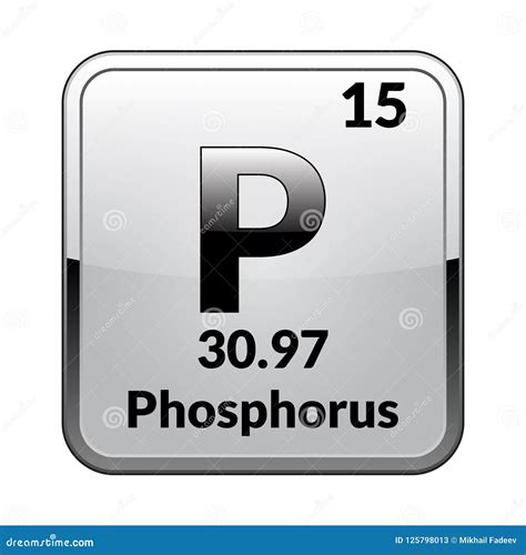 Phosphorus Symbol. Sign Phosphorus With Atomic Number And Atomic Weight. P Chemical Element Of ...