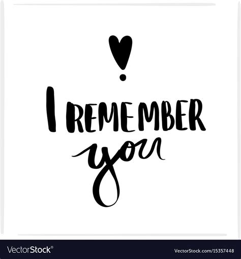 I remember you lettering for poster Royalty Free Vector