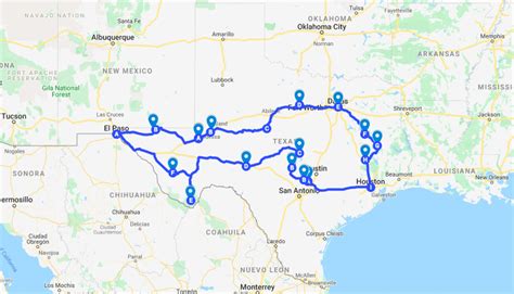 Ultimate Texas Road Trip Map With What To Do - Narcity Arkansas Road Trip, Route 66 Road Trip ...