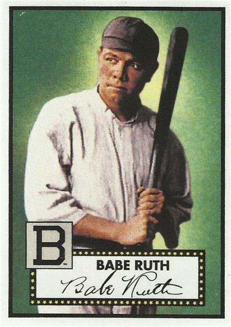 BABE RUTH 52G | Babe ruth, Old baseball cards, Baseball cards