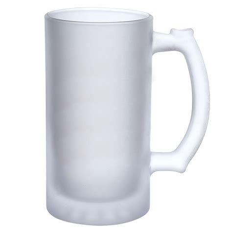 Sublimation 16 oz. Photo Frosted Glass Beer Mugs | SBM16 - DiscountMugs