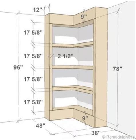 Corner Bookshelves – Free Woodworking Plan.com