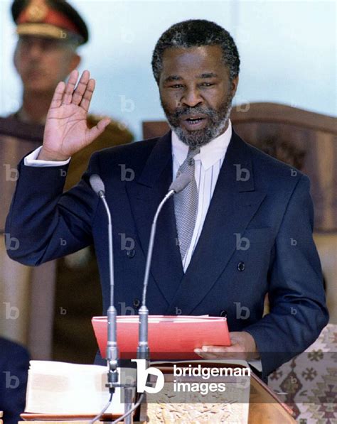 Image of Thabo Mbeki takes the oath to become South Africa's First