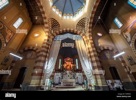 Interior of the Church of Our Lady of the Rosary (commonly called the cathedral); Asmara ...