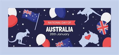 Free Vector | Hand drawn social media cover template for australia day
