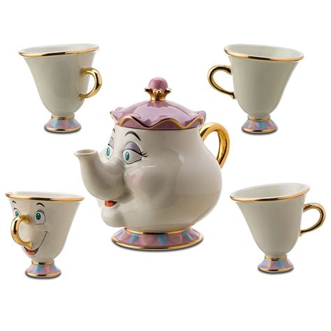 Beauty and the Beast Mrs. Potts Tea Set | Tea pots, Tea set, Disney beauty and the beast