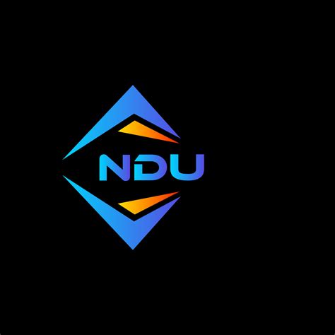 NDU abstract technology logo design on Black background. NDU creative initials letter logo ...