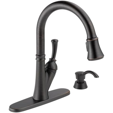 Shop Delta Savile Venetian Bronze 1-Handle Pull-Down Kitchen Faucet at Lowes.com