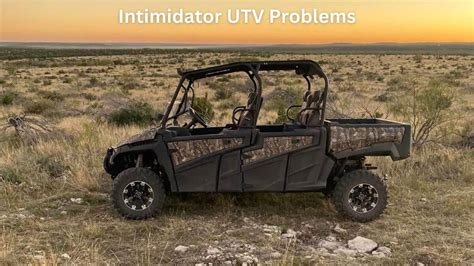 7 Common Intimidator UTV Problems (And How To Fix) - Off-Road Official