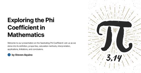 Exploring the Phi Coefficient in Mathematics