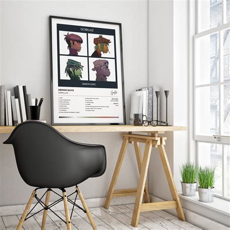 Gorillaz - Demon Days Framed Poster Print | Polaroid Style | Album Cov – Soho Print Club