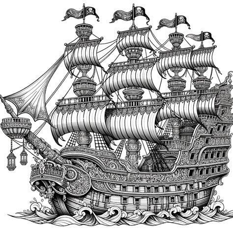 Pirate Galleon - Creative Coloring World