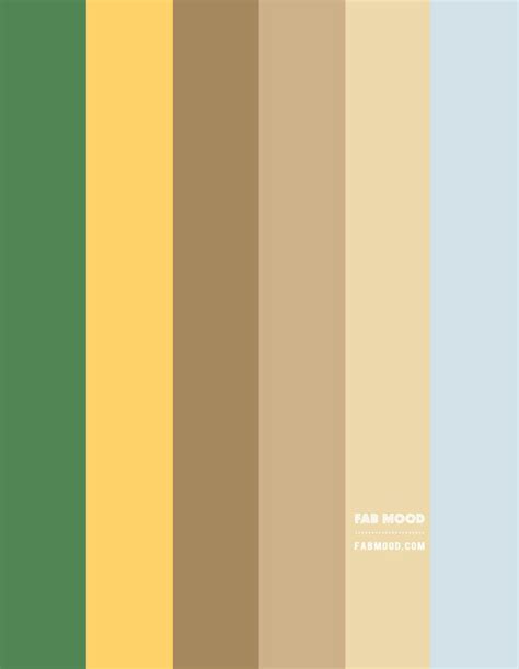 Brown, Green and Yellow Colour Combo – Colour Palette 142 | Color palette yellow, Brown color ...