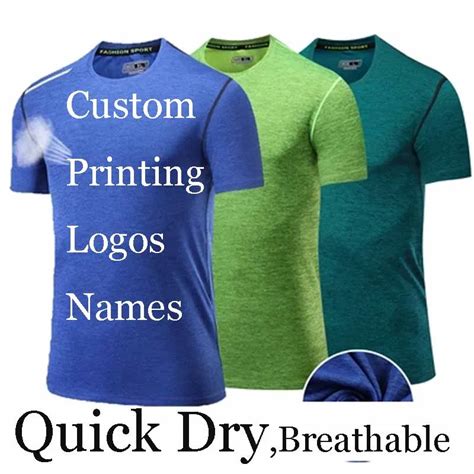 Quicky Dry T shirt Custom Printing Embroidery Logos Photos Names ...