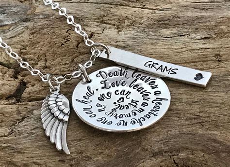 Memorial Jewelry, Custom Remembrance Necklace, Funeral Gift, Loss of ...