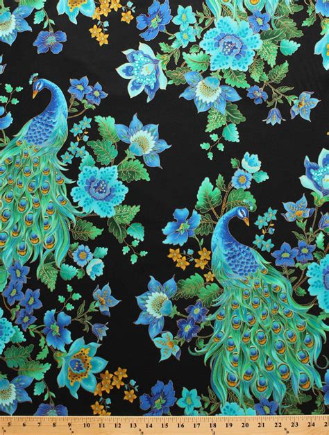 Peacock Pattern Fabric – FREE PATTERNS