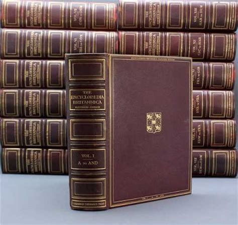 THE ENCYCLOPAEDIA BRITANNICA. 29 Vols. 1910-1911.