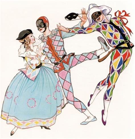 arlequín colombina y pierrot | Arte dell'illustrazione, Carnevale, Schizzi