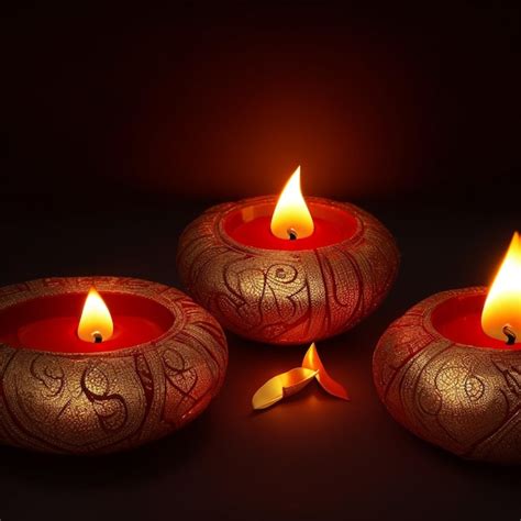 Premium AI Image | Happy Deepavali of candlelight or oil lamp