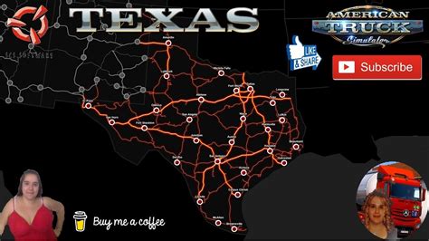 American Truck Simulator SCS Software News Next DLC Texas Official City Map Planner 28 Cities ...