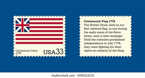 Continental Colors Flag 1776 Old Postage Stock Vector (Royalty Free) 1945313176 | Shutterstock