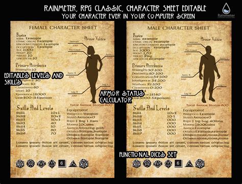 RPG Character Sheet 1.1 by van-egg on DeviantArt