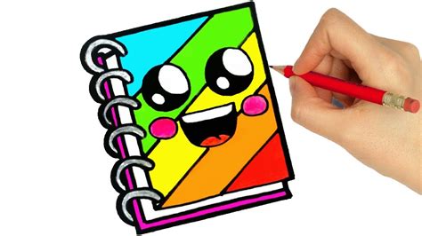 HOW TO DRAW A NOTEBOOK EASY STEP BY STEP - YouTube