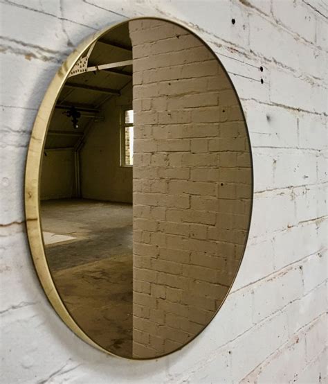 Orbis™ Bronze Tinted Round Customisable Contemporary Mirror with Brass Frame | Mirror, Tinted ...