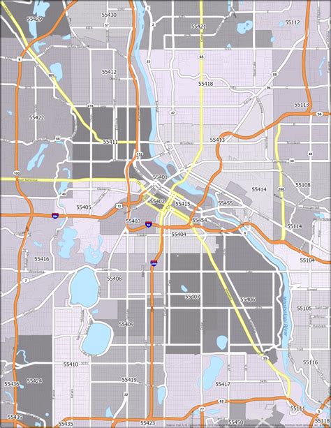 City Of Minneapolis Zip Code Map - Gracie Georgianna