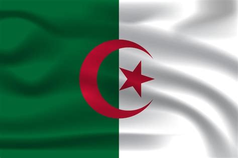 Premium Vector | The Realistic National Flag of Algeria