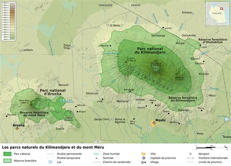 File:Kilimanjaro and Arusha National Parks map-fr.svg - Wikimedia Commons