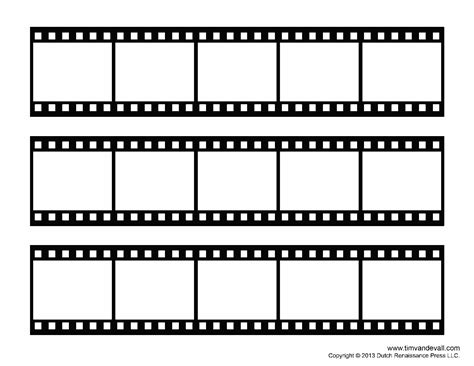 Blank Film Strip Template for a Photo Collage or Movie Poster